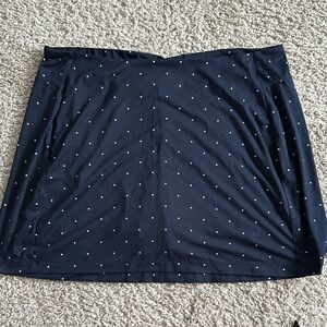 J. Jill Navy Mini Skirt with White Polka Dots